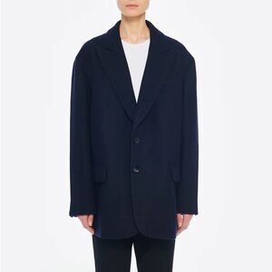 Tibi Liam Oversized Blazer in Navy color